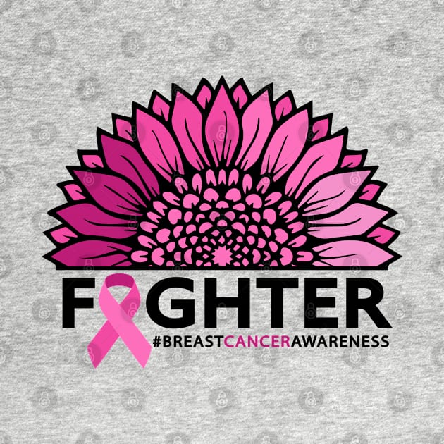 Fighter breast cancer awareness by Cancer aware tees